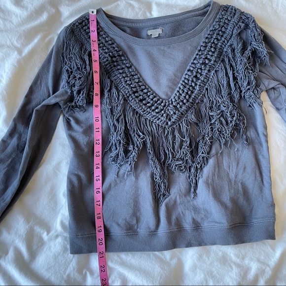 Urban Outfitters Macrame Fringe Sweatshirt - Picture 6 of 8